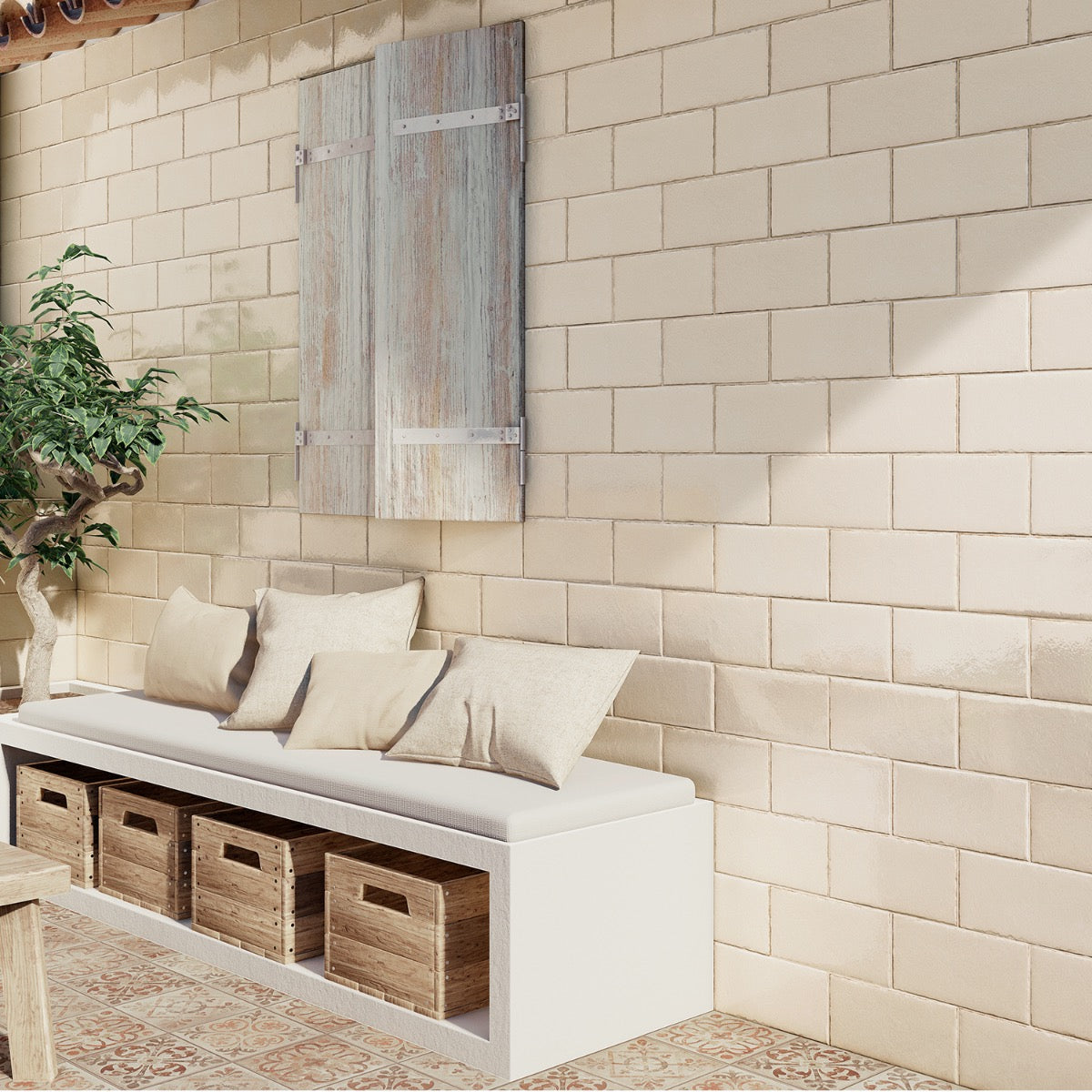 Jamesport Beige 6"x12" Glossy Porcelain Subway Tile