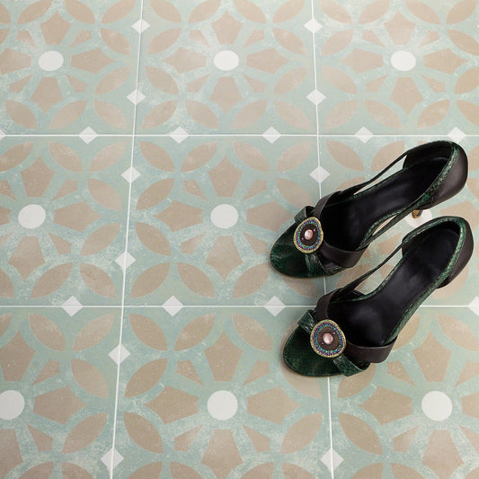 Bella Louvre Green Matte Porcelain Tile - 9x9 Inches