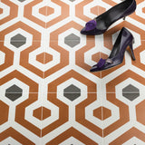 Bella Soumaya Orange 9x9 Matte Porcelain Tile - Lux Tile