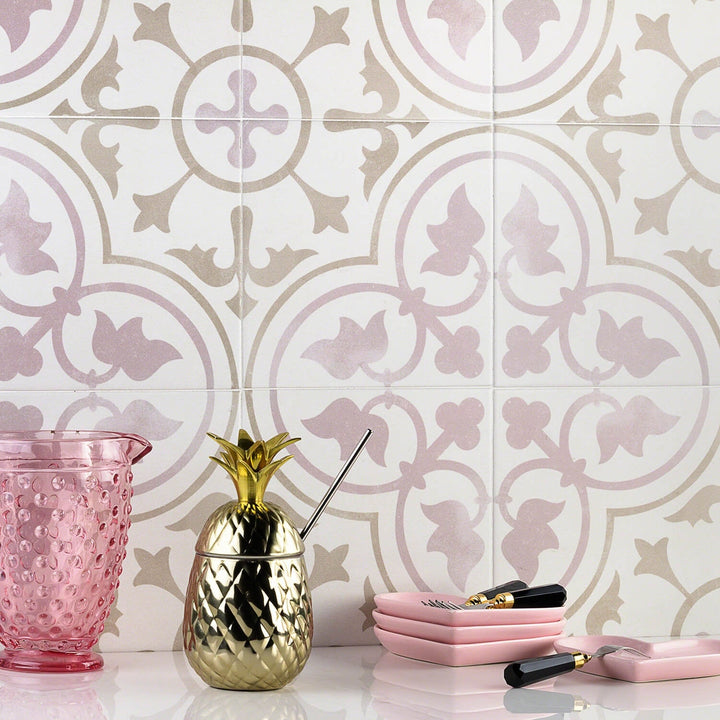 Bella Tate Beige 9x9 Matte Porcelain Tile for Walls and Floors