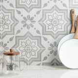 Cascais Silver Sky 9x9 Matte Porcelain Tile - Lux Tile