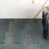 Angela Harris Metallic Blue Matte Porcelain Tile 24x24