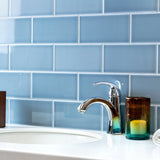 Vector Azul Blue 4x8 Polished Ceramic Subway Wall Tile