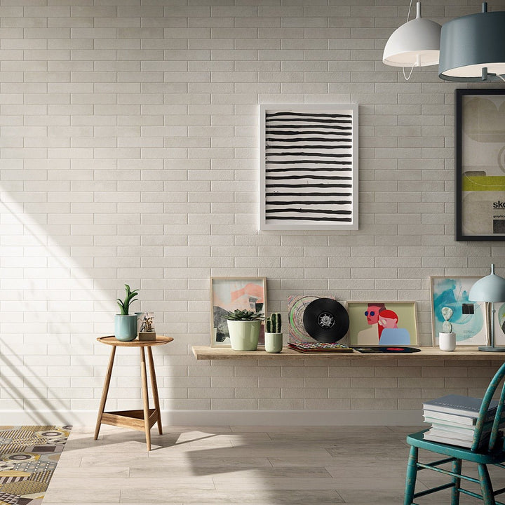 Brick Urbana Bianco White Matte Porcelain Subway Tile 3x12