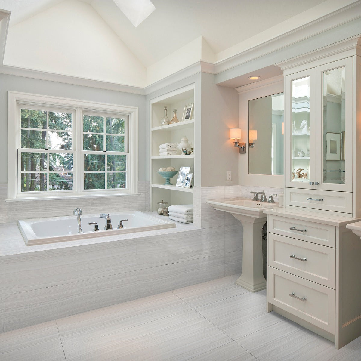 Miles Bright White 12x24 Matte Porcelain Tile - Lux Tile