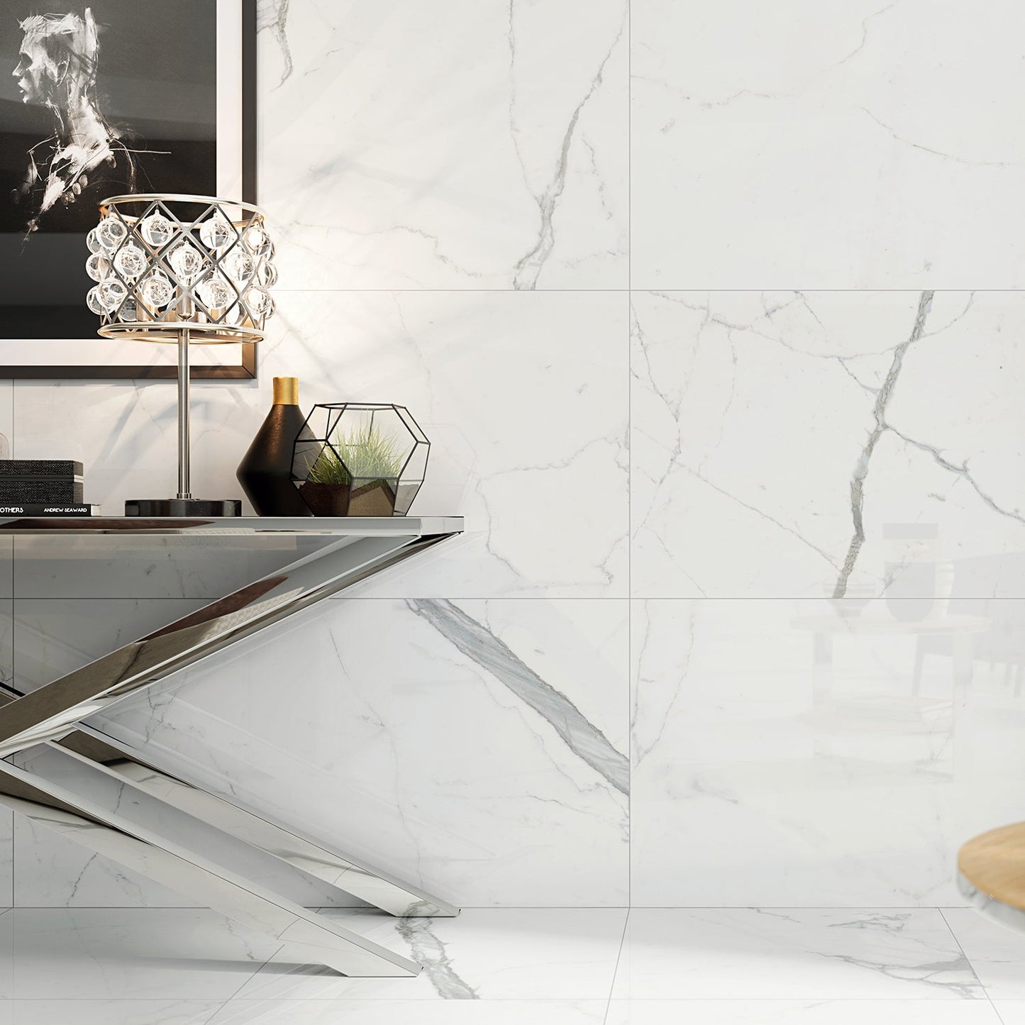 Tilebar Marmi Bianco Venato Matte Porcelain Tile 24x48
