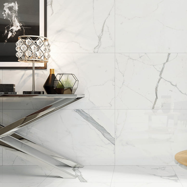 Tilebar Marmi Bianco Venato Matte Porcelain Tile 24x48