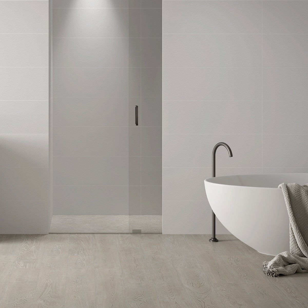 Reverb Basalt Bianco 12x36 Matte Ceramic Wall Tile - Lux Tile