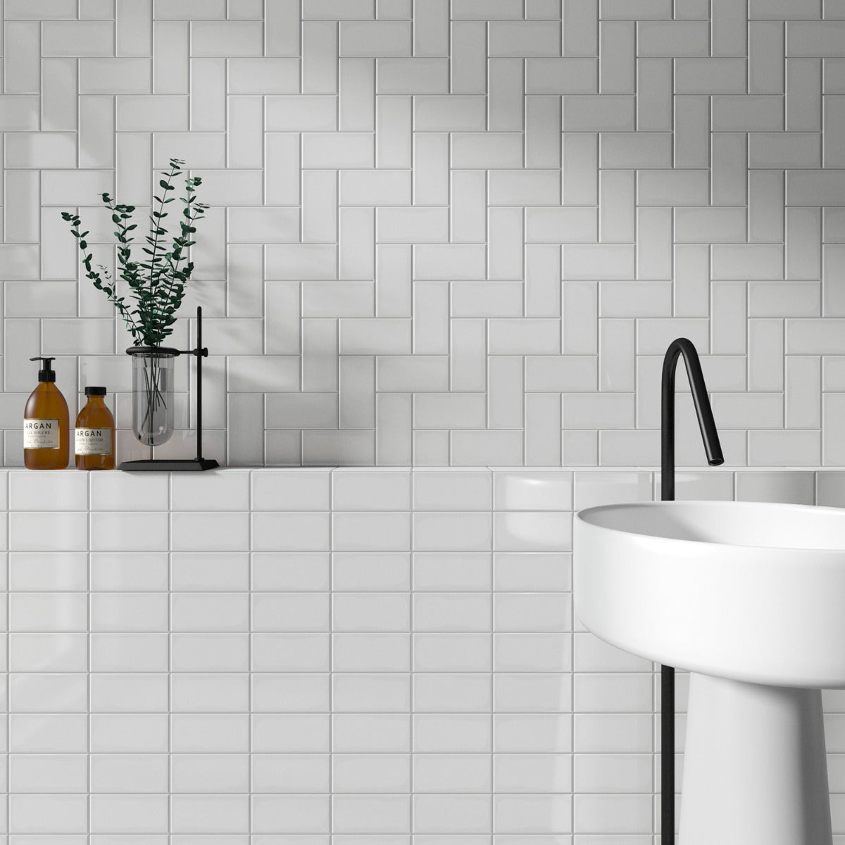 Park Hill Light Gray 3x6 Polished Porcelain Subway Tile