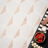 Lux Tile Pergola Wood White 12.5" Hexagon Matte Porcelain Tile