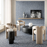 Kobe Flakes Ocean Blue 24x24 Terrazzo Look Matte Porcelain Tile - Lux Tile