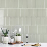 Seaside Fern Green Crackled Glossy Ceramic Tile - 4x8