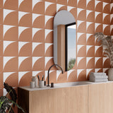 Stacy Garcia Maddox Deco Terracotta 8x8 Matte Porcelain Tile