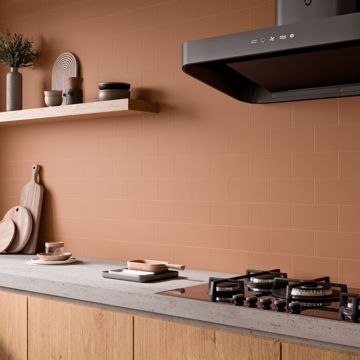 Stacy Garcia Maddox Terracotta 4x8 Matte Ceramic Subway Tile