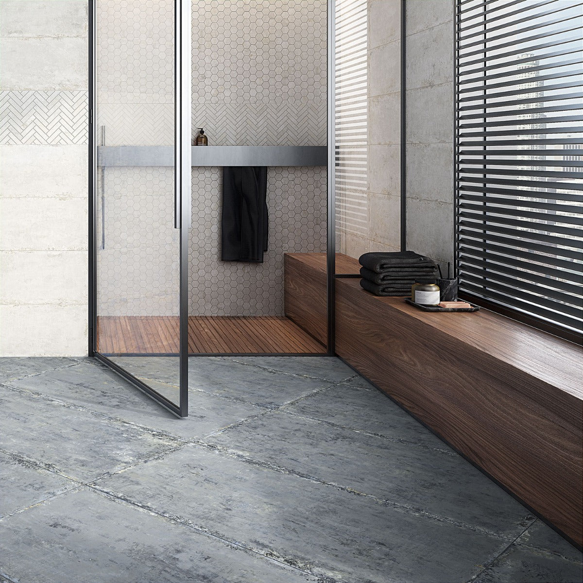 Lux Tile Portrait Ocean Blue 24x48 Matte Porcelain Tile