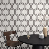 Ava Deco Sabbia Charcoal Gray 8" Hexagon Matte Porcelain Tile
