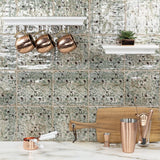 Angela Harris Savona Green 8x8 Polished Ceramic Wall Tile