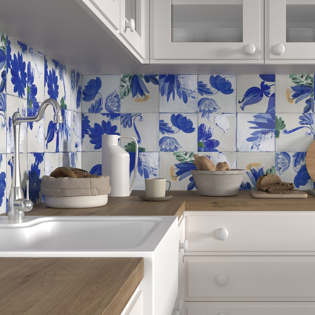 Angela Harris Wilder Portobella Decor 8x8 Mural Matte Porcelain Tile