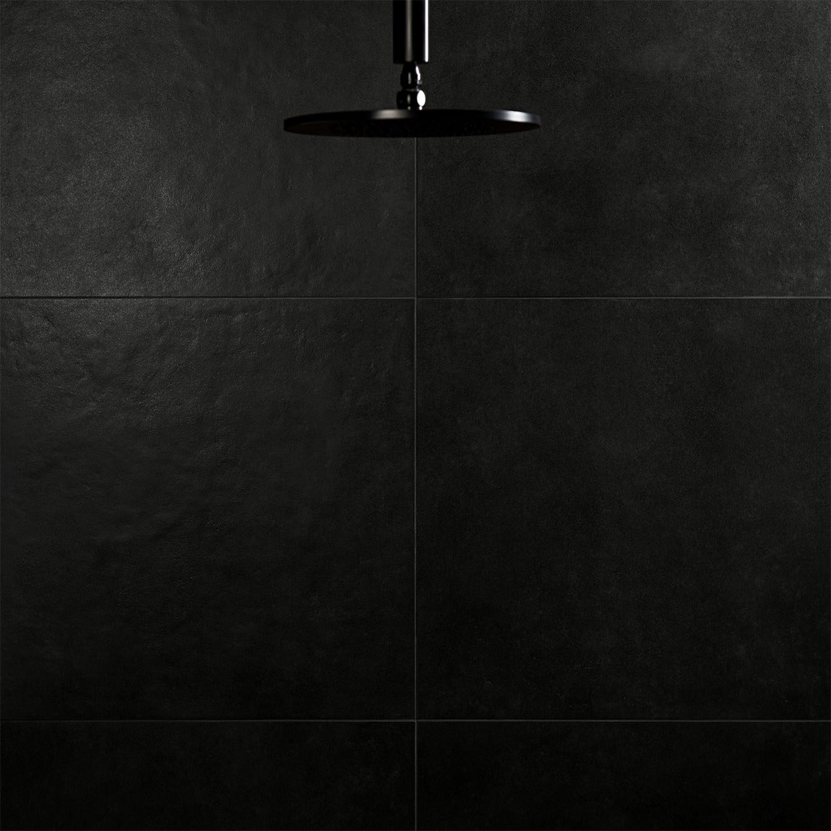 Rethink Leather Black 24x24 Matte Porcelain Tile by Lux Tile