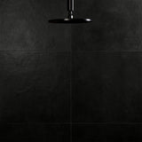 Rethink Leather Black 24x24 Matte Porcelain Tile by Lux Tile