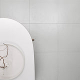 Rethink Plaster White Matte Porcelain Tile - 24x24, Made in Italy