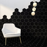 HexArt Nero Black 8" Hexagon Matte Porcelain Tile by Lux Tile