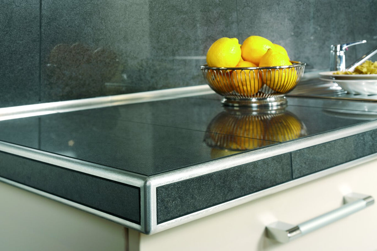 Schluter Systems RONDEC-CT 0.375-in W x 98.5-in L Pewter Anodized Aluminum Tile Edge Trim for Countertops