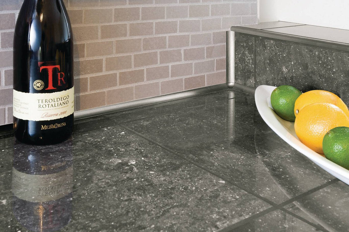 Schluter Systems DILEX-AHK 0.375-in W x 98.5-in L Satin Anodized Aluminum Tile Edge Trim