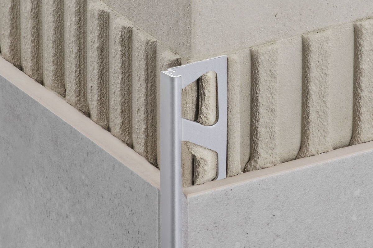 Schluter Systems JOLLY 0.25-in W x 98.5-in L Brushed Nickel Aluminum Tile Edge Trim