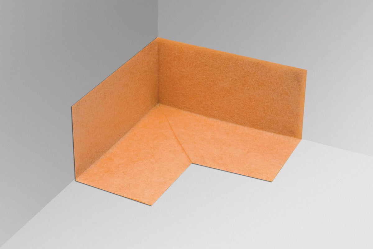 Schluter Systems KERDI-KERS-B Orange Waterproofing Corner Membrane for 135° Shower Benches/Curbs