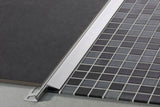 Schluter Systems RENO-V 0.563-in W x 98.5-in L Satin Anodized Aluminum Reducer Tile Edge Trim