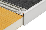 Schluter Systems RONDEC-STEP 0.375-in W x 98.5-in L Satin Nickel Aluminum Step Tile Edge Trim