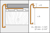 Schluter Systems RONDEC-STEP 0.375-in W x 98.5-in L Satin Nickel Aluminum Step Tile Edge Trim