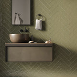 Lancaster Celery Green 3x12 Polished Ceramic Subway Tile