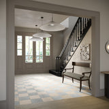 Fortunato Marfil Beige and Amani Gray 12x12 Matte Porcelain Checkerboard Tile