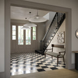Fortunato Checkerboard Porcelain Tile - 12x12 Polished Marble Look