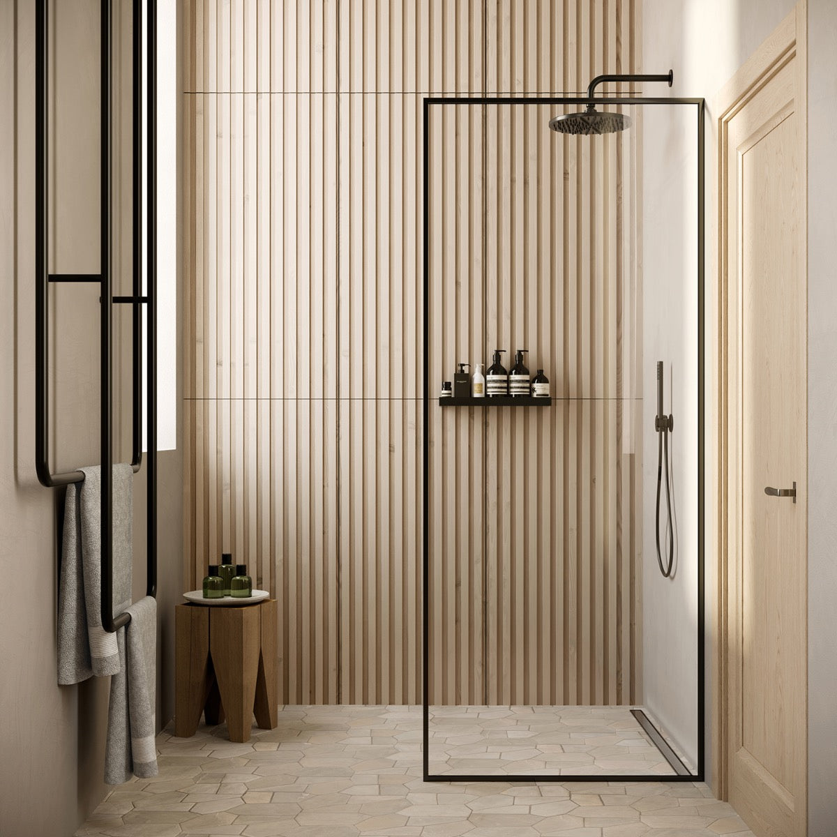 Lux Tile Nobu Ribbon Almond Brown 24x48 Matte Porcelain Tile