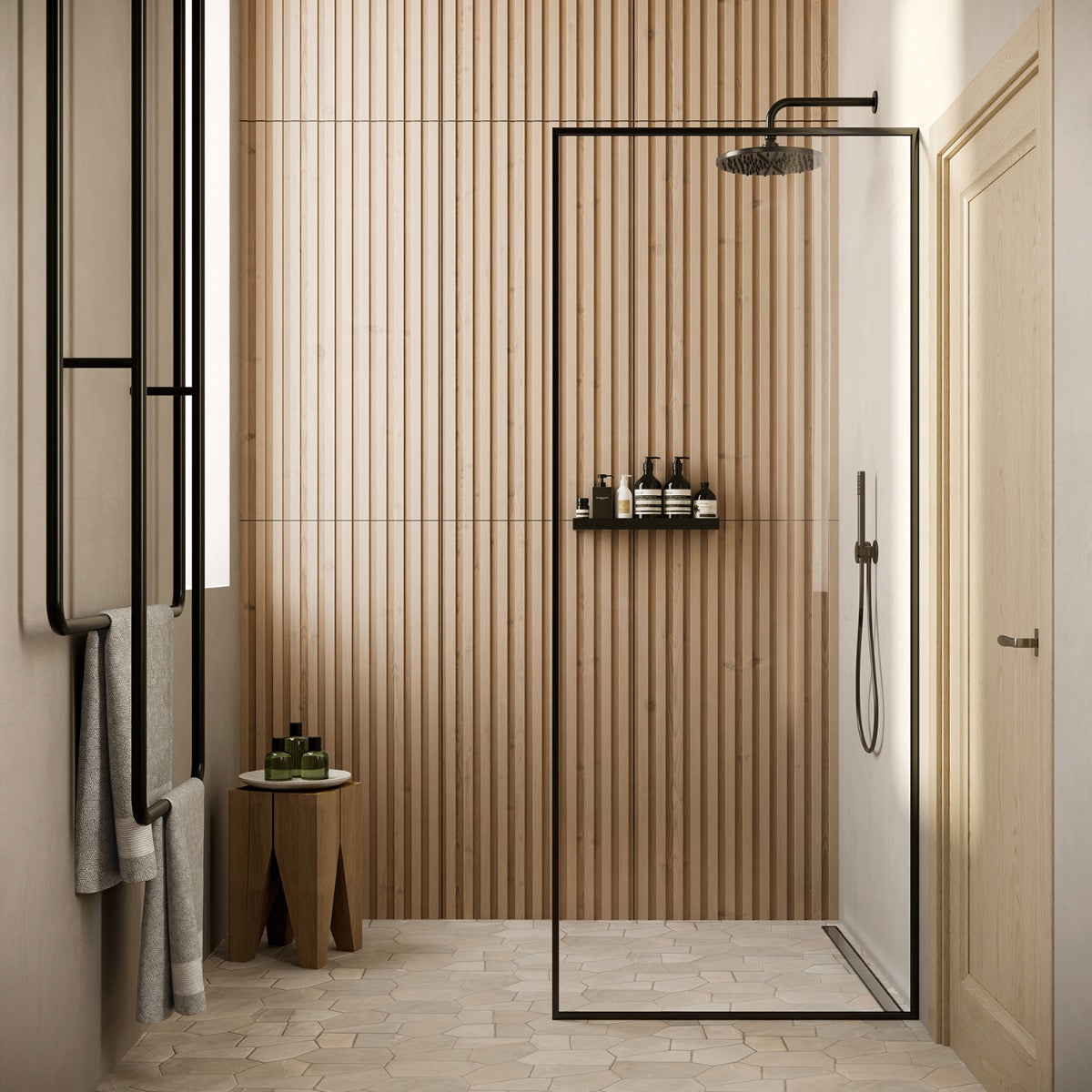 Nobu Ribbon Miel Brown 24x48 Matte Wood Look Porcelain Tile