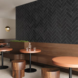 Tessuto Carbone Matte Black 4x12 Porcelain Subway Tile