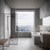 Tilebar Enso Gray 24x48 Ribbed Matte Fluted Porcelain Tile