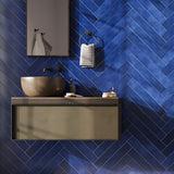 Cavallo Poseidon Blue 3x18 Glossy Porcelain Subway Tile - Lux Tile