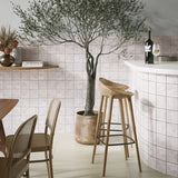Navari White 5x5 Textured Matte Ceramic Tile - Tilebar