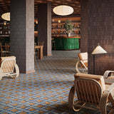 Morocco Medina Multicolor 4x8 Picket and Terracotta 4x4 Square Matte Porcelain Tile