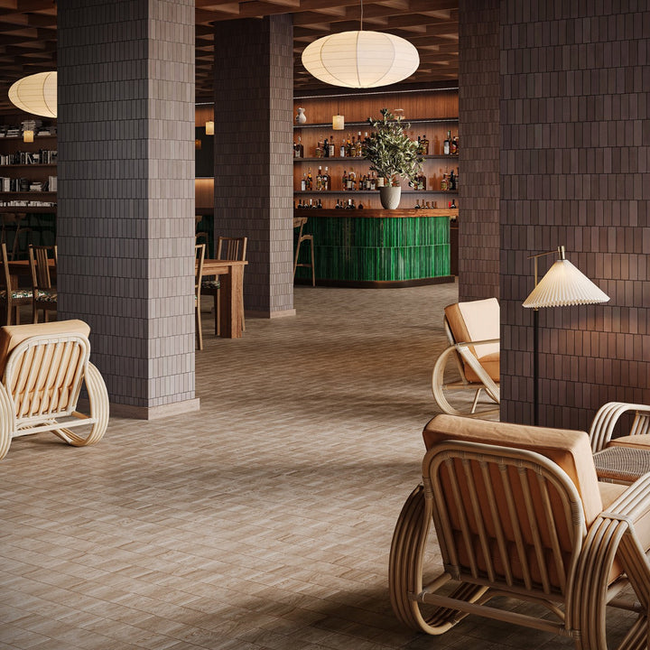 Morocco Oak Beige 4x4 Matte Porcelain Tile - Durable Wood-Look Design