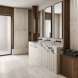 Lumar Waves 3D Travertino Bianco Warm White 24x48 Matte Porcelain Tile