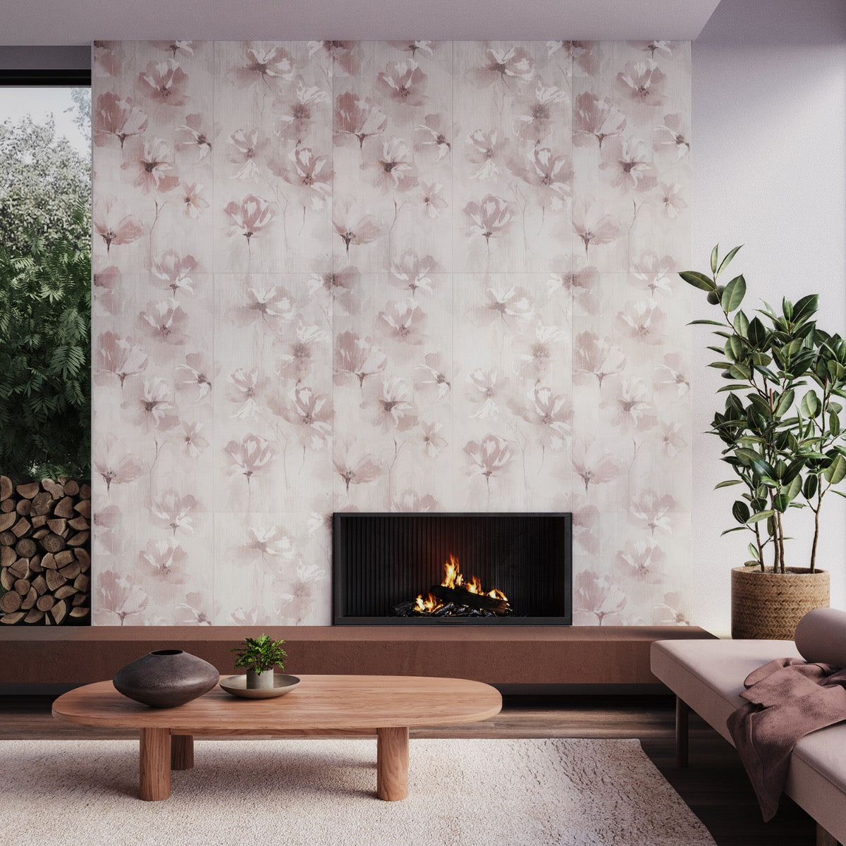 Monet Poetica Pink 24x48 Matte Porcelain Tile - Lux Tile