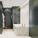 Seaside Ash Gray Crackled Glossy Ceramic Tile - 4x8