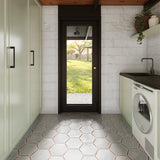 Sagon Cemento Gray 9" Hexagon Matte Porcelain Tile - Lux Tile