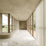 Calacatta Macchia White Gold 48x48 Marble Look Polished Porcelain Tile - Lux Tile