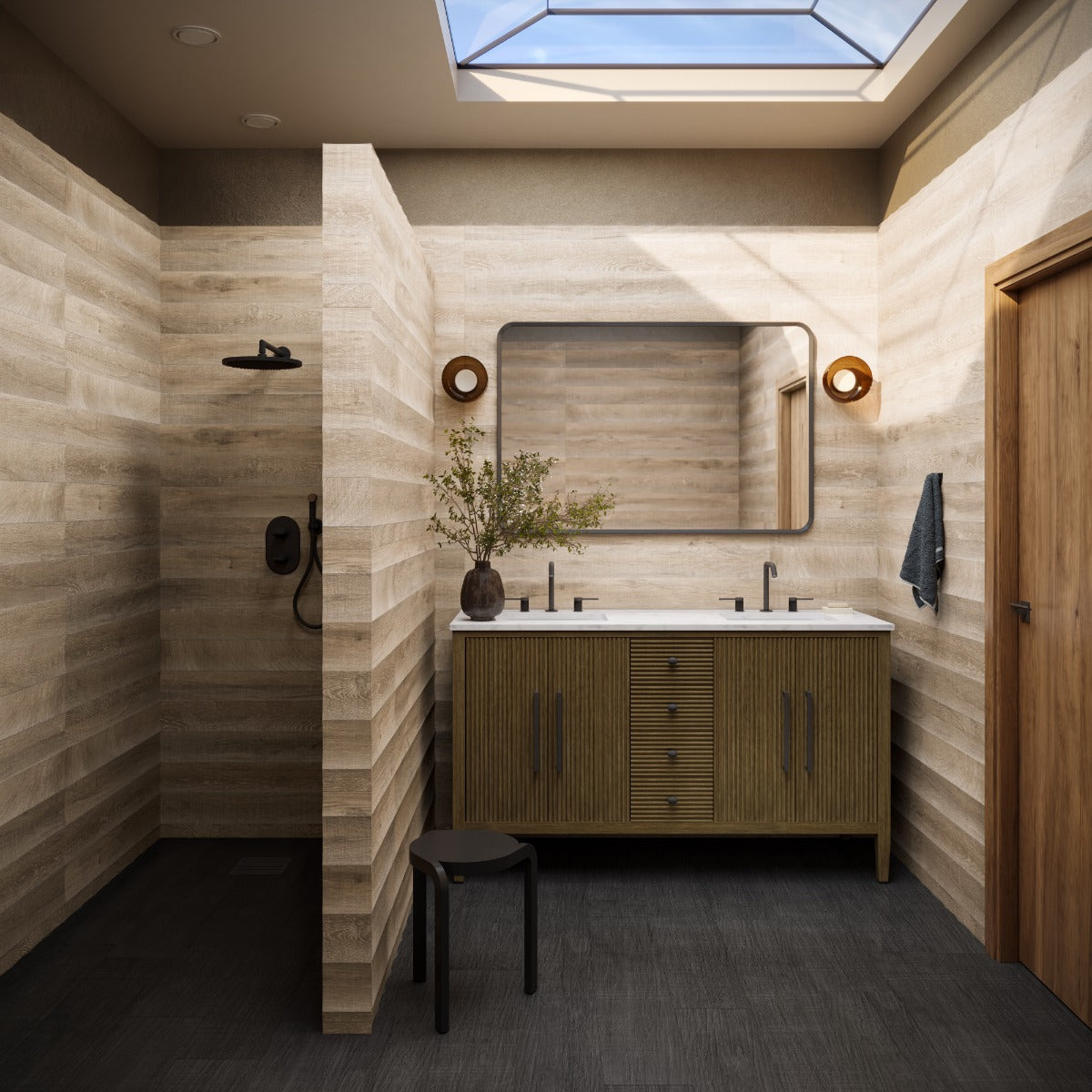 Kenridge Waves Maple Brown 24x48 Wood Look Matte Porcelain Tile